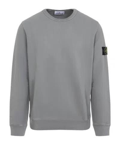 STONE ISLAND STONE ISLAND LOGO PATCH CREWNECK SWEATSHIRT