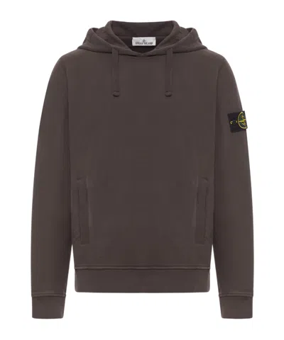 STONE ISLAND STONE ISLAND LOGO PATCH DRAWSTRING HOODIE