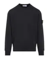 Stone Island Ribbed Crewneck Sweater With Long Sleeves In Black