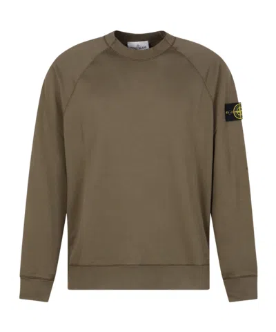 Stone Island Long Sleeve Sweatshirt In Military Green