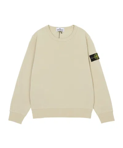 Stone Island Long Sleeve Sweatshirt In Sand-colored