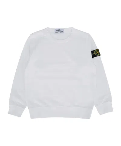 Stone Island Long Sleeve Sweatshirt In White
