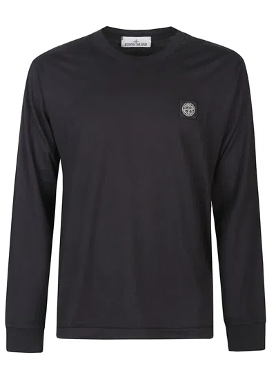 Stone Island Long Sleeve T-shirt In Black