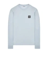 Stone Island Long Sleeve T-shirt Blue Cotton In Blue
