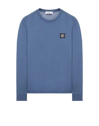 Stone Island Long Sleeve T-shirt Blue Cotton