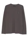 Stone Island Logo-patch Long-sleeve T-shirt In Brown