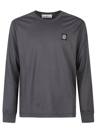 Stone Island Long Sleeve T-shirt In Gray
