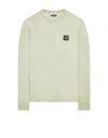 Stone Island Long Sleeve T-shirt Green Cotton In Vert