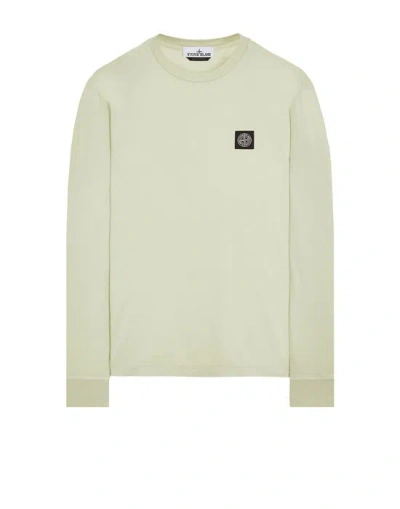 Stone Island Long Sleeve T-shirt Green Cotton In Vert