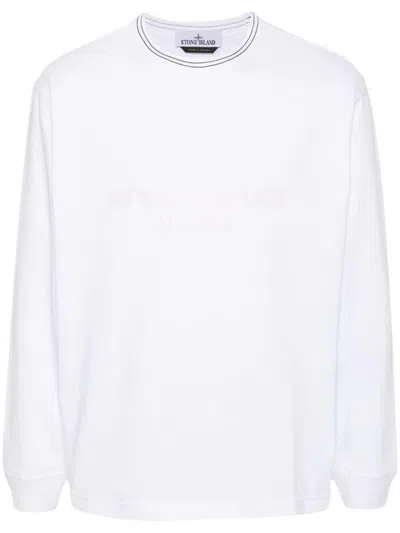 Stone Island Long Sleeve T-shirt In White