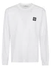 Stone Island Compass Badge Crew-neck Sweatshirt In White