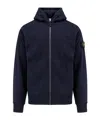 Stone Island Cotton Sweatshirt With Iconic Logo Patch In Blue