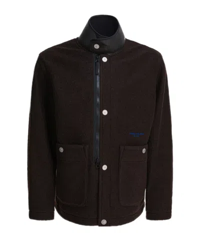Stone Island Long-sleeved Casual Jacket In Black