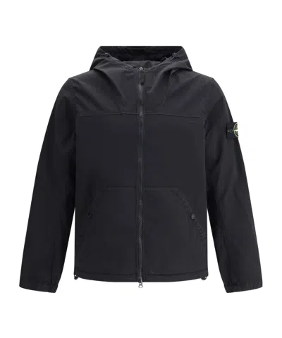 STONE ISLAND STONE ISLAND LOGO PATCH ZIP-UP JACKET