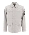 Stone Island Long-sleeved Casual Jacket In Gray