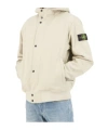 Stone Island Beige Parka With Minimalist Design And Premium Materials In White