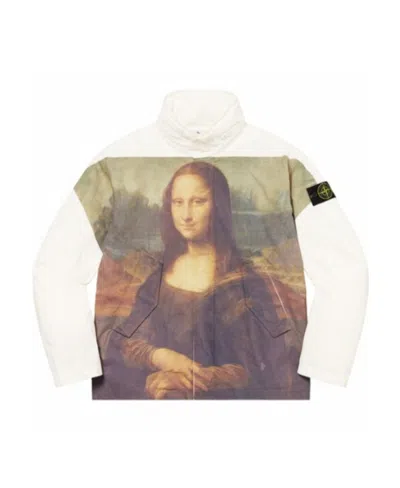 Stone Island Long-sleeved Casual Jacket In White