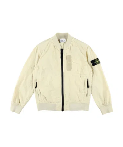 Stone Island Long-sleeved Coat In Nude