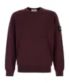 Stone Island Long-sleeved Crew Neck Sweatshirt In Purple
