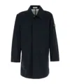 Stone Island Cotton Jacket With Long Sleeves And Back Vent In Blue
