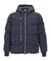 Stone Island Nylon Down Jacket In Blue