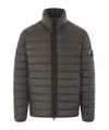 Stone Island Dark Green Down Jacket In Green