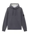 Stone Island Felpa In Cotone Con Stemma Della Bussola In Gray