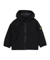 Stone Island Compass-badge Hooded Jacket In Black