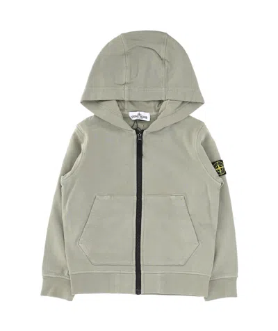 Stone Island Long-sleeved Hoodie In Brown