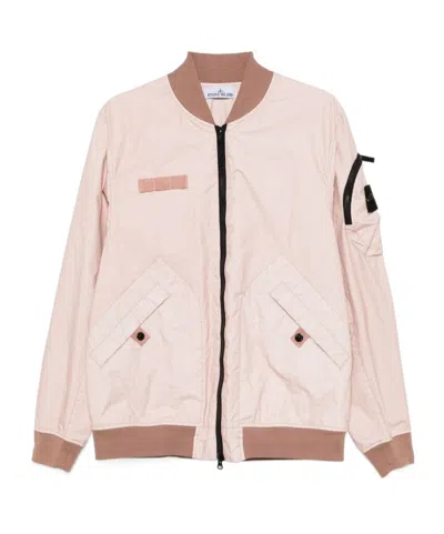 Stone Island Long-sleeved Jacket In Pink