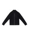 Stone Island Long-sleeved Knitted Cardigan In Black