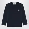 Stone Island Compass-motif Cotton Sweatshirt In Blue