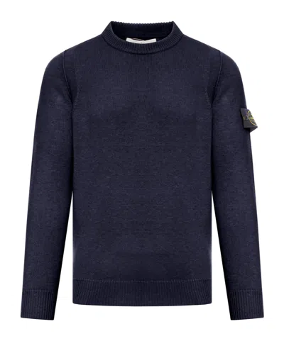STONE ISLAND STONE ISLAND LOGO PATCH CREWNECK JUMPER