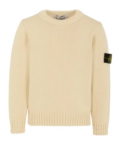 Stone Island Long-sleeved Pullover In White