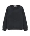 Stone Island Long-sleeved Round-neck Sweater In Black