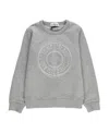 Stone Island Long-sleeved Round-neck Sweater In Gray