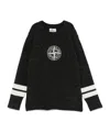 Stone Island Long-sleeved Round-neck Sweater In Gray