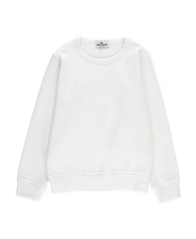 Stone Island Long-sleeved Round-neck Sweater In Nude