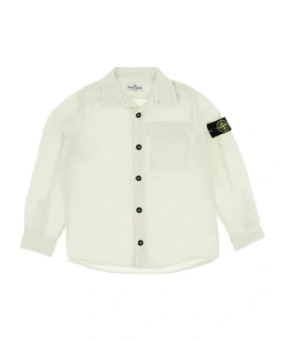 STONE ISLAND STONE ISLAND JUNIOR COMPASS BADGE BUTTONED SHIRT