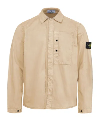 Stone Island Long-sleeved Shirt In Neutral
