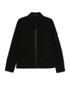 Stone Island Zipper Jacket With Chest Pocket In Black