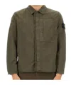 Stone Island Twill Shirt In Green