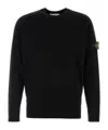 Stone Island Sweater With Round Neck In Mixed Wool In Black