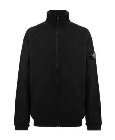 Stone Island Long-sleeved Sweater In Black