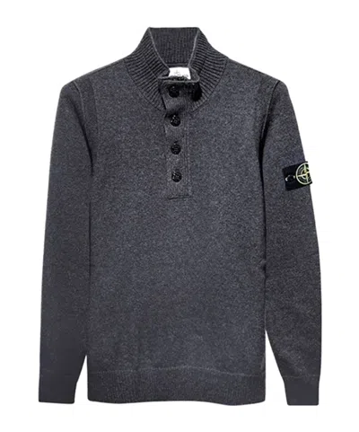 Stone Island Long-sleeved Sweater In Black