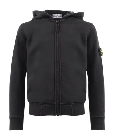 Stone Island Long-sleeved Sweater In Black