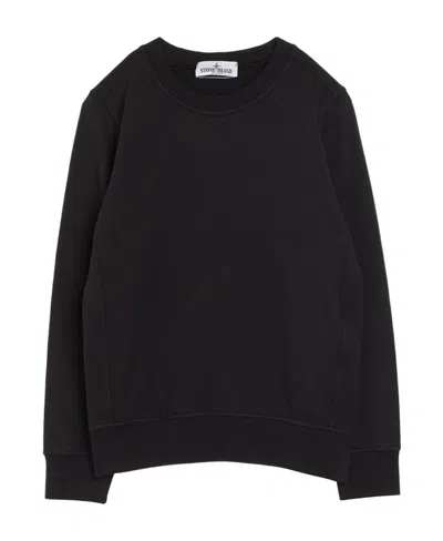 Stone Island Long-sleeved Sweater In Black