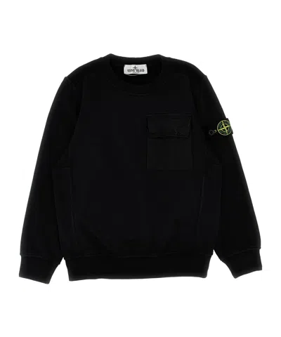 STONE ISLAND STONE ISLAND JUNIOR LOGO BADGE CREWNECK SWEATSHIRT