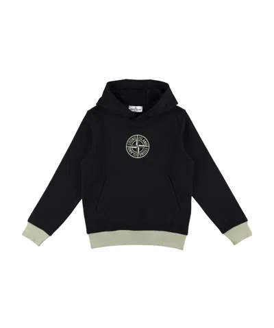 Stone Island Long-sleeved Sweater In Black