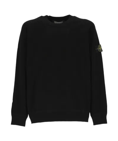 STONE ISLAND STONE ISLAND LOGO-PATCH KNITTED JUMPER